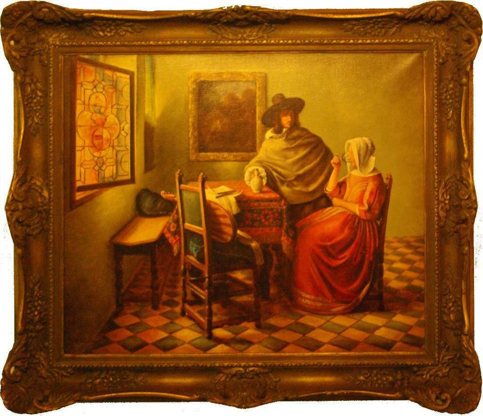 Kopie von Jan Vermeers "Herr und Dame beim Wein" in Erkelenz