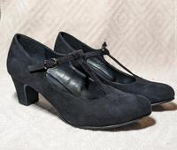 Dunkelblaue Absatzschuhe mit Riemen in Größe 37 Bayern - Höchberg Vorschau