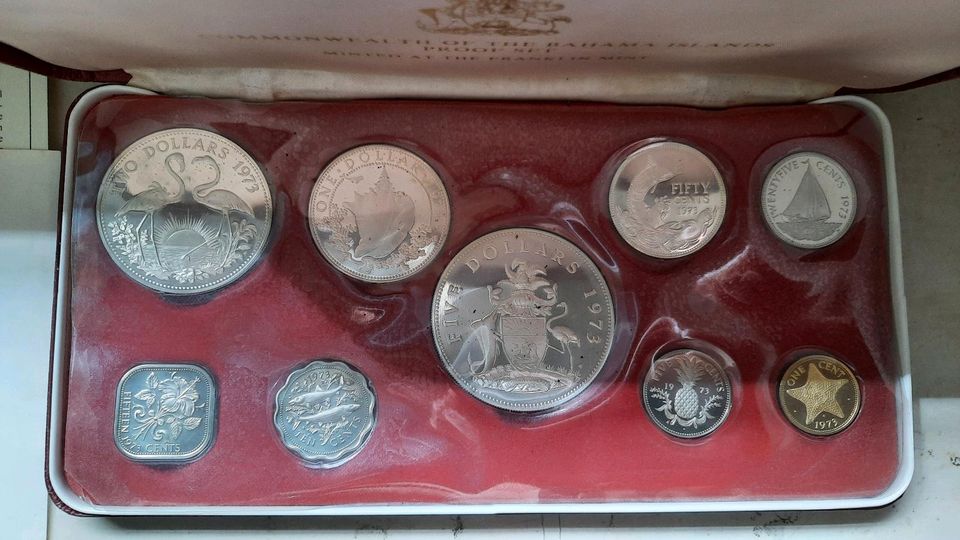 MÜNZKONVOLUTE Bahamas KMS Bahama coin Proof Set, Franklin Mint in München