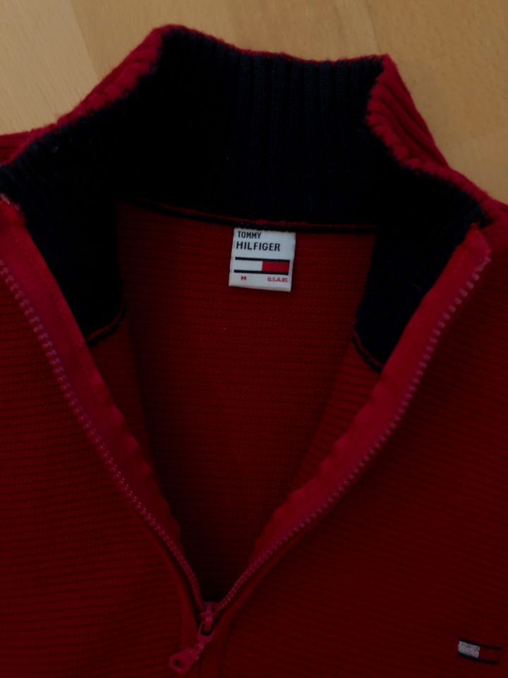 Hilfiger Strickjacke, Größe M, rot in Hürth