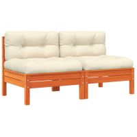 Gartensofa Gartenbank mit Kissen 2 Stk. Wachsbraun Kiefer Bayern - Bad Kissingen Vorschau