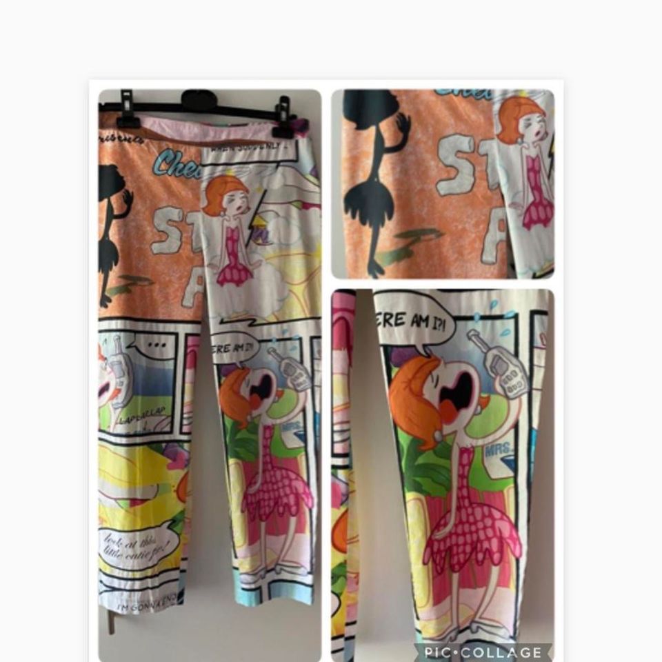 Moschino Cheap and Chic-Hose mit Cartoon-Print, Vintage 2000er in Meine