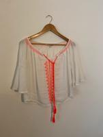 Boho Bluse weiß apricot, mit Glockenärmeln Baden-Württemberg - Rastatt Vorschau