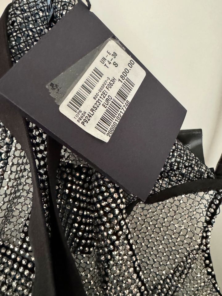 Prada Chrystal Shirt top mit Zier Steinen Ziersteine Strass neu in München