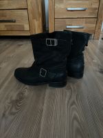 Tommy Hilfiger Boots Stiefeletten Leder Stiefel 38 w. neu schwarz Düsseldorf - Lichtenbroich Vorschau