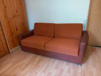 Retro Sofa braun Leder Stoff Schlafsofa Sachsen - Chemnitz Vorschau