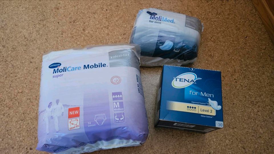 Tena for Men, MoliCare Mobile super und MoliMed for Men, Premium in Karlsruhe