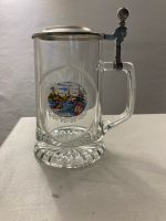 Glasbierkrug mit Zinndeckel Motiv Hambrger Hafen Nürnberg (Mittelfr) - Kleinreuth b Schweinau Vorschau