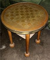 Antiker Schachbretttisch Tisch Messingplatte 60x66cm Niedersachsen - Himmelpforten Vorschau