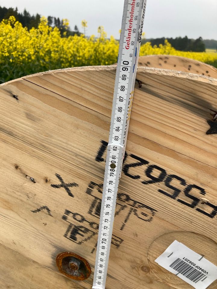 Kabeltrommel Gartentisch Holz Tisch Platte Rund in Bad Langensalza