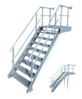 8 Stufen + Podest Treppe beids. Geländer B 100 cm H 135 - 180 Nordrhein-Westfalen - Hamminkeln Vorschau