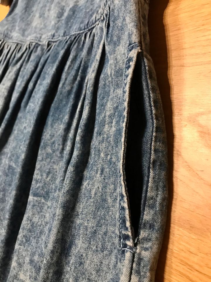 Kurzarm Sommer Kleid Gr 34 XS blau 100%  Baumwolle in Stuttgart