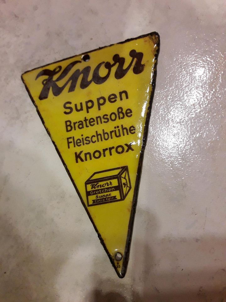 Emailschild, Knorr, Türschild von 1935 . in Walpernhain