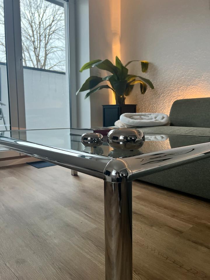 Designer Couchtisch Space Age, 60-80er, Chrom & Glas, Mid Century in Mainz