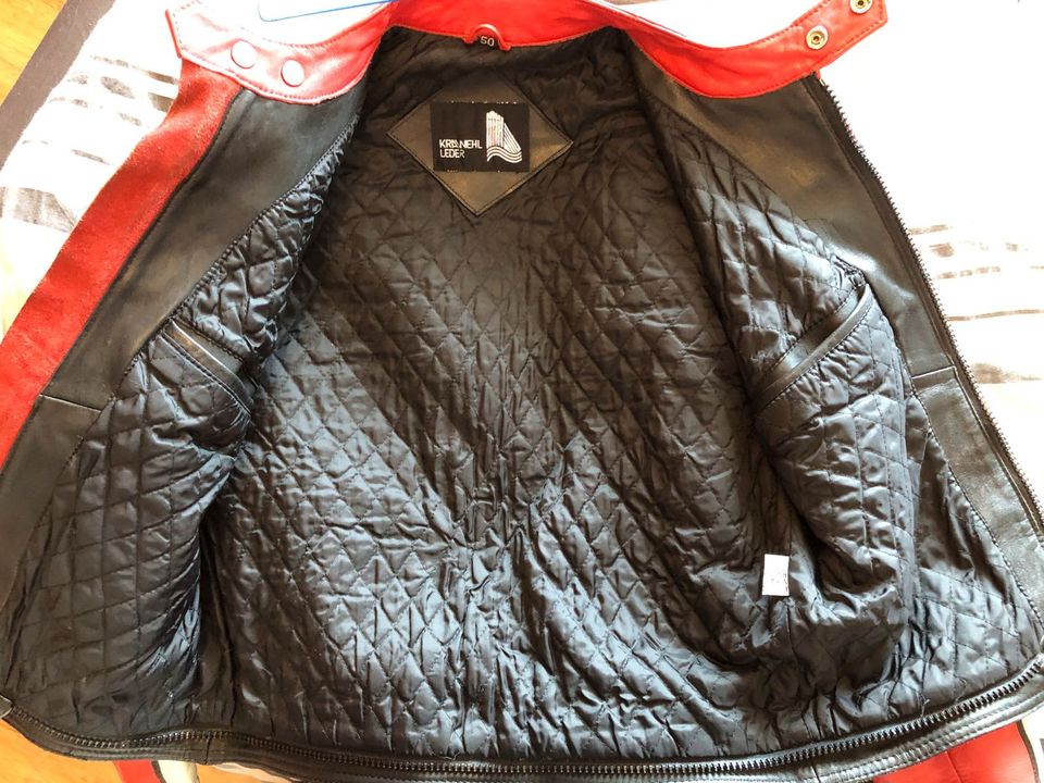 Motorrad-Jacke (Gr. 50, Leder) in Karlsruhe