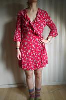 Wickelkleid (Wrapdress) mit Blumen - Muster + Rüsche Sachsen - Zwickau Vorschau