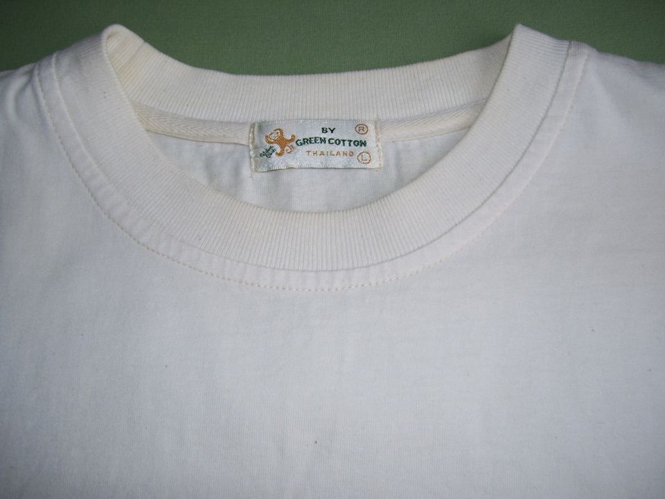 Bio T-Shirt Shirt Green Cotton Thailand Beige Gr.L Delfin Tasche in Berlin