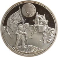 Große 50 Gramm Mondlandung Silber Medaille, Münze 1969 Apollo 11 Nordrhein-Westfalen - Bad Laasphe Vorschau