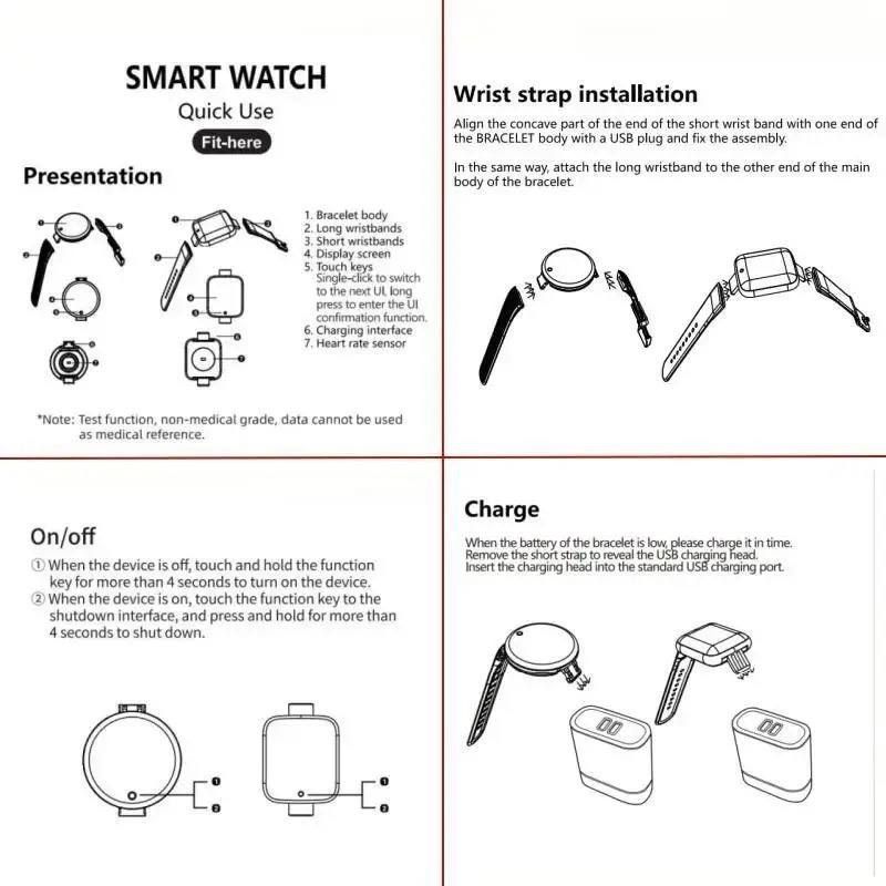 Smart Watch Multifunctional Schwarz oder Weiß in Stuttgart