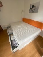 Ikea Brimnes Bett 140x200 weiß mit Lattenrosten und Matratze Hamburg - Hamburg-Nord Vorschau