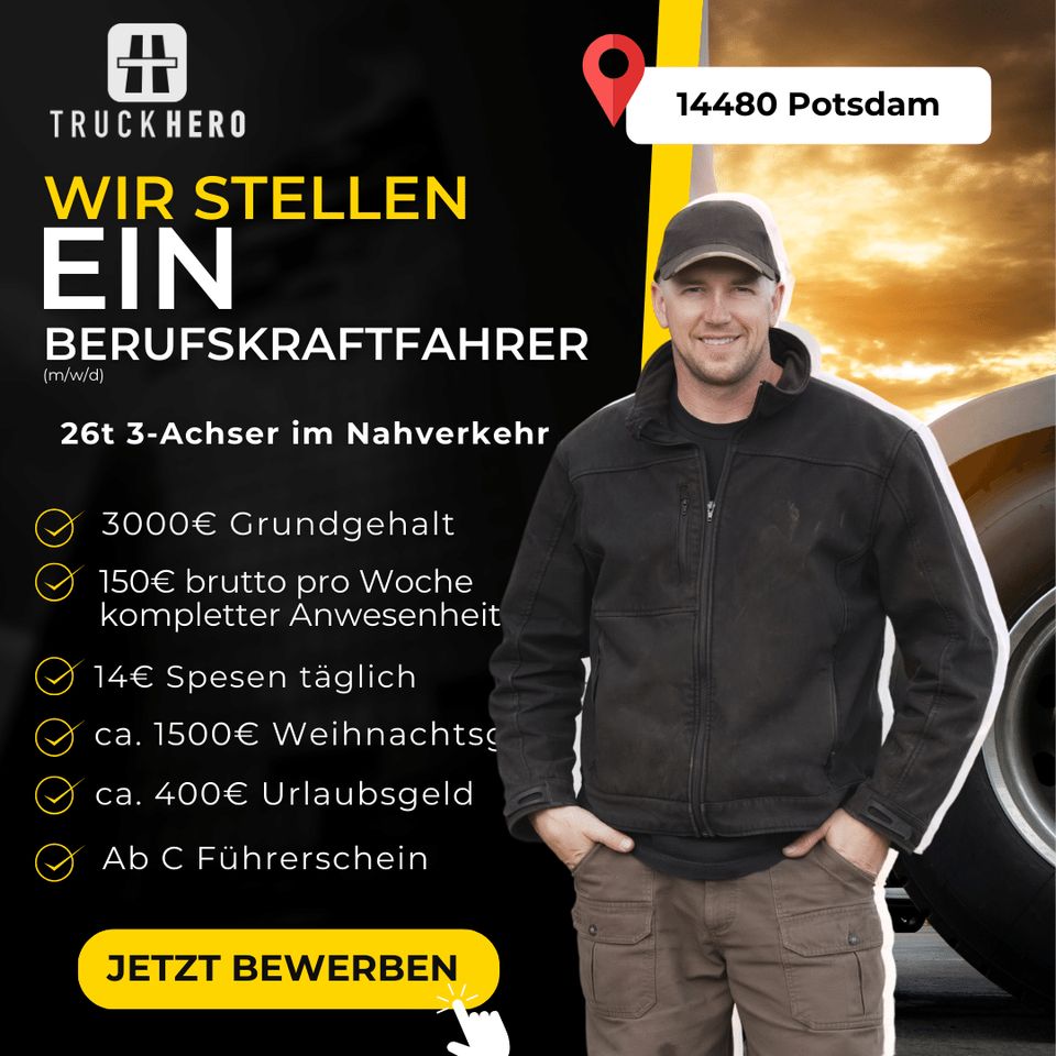 Berufskraftfahrer (m/w/d) mit guter Bezahlung im NV in Potsdam