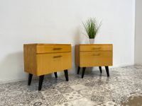 WMK 1/2 Minimalistischer und geräumiger 60er Jahre Nachttisch mit Schublade und großem Fach # Nachtschränkchen Nachtkommode Nachtschrank Kommode Beistelltisch Bedside Table Retro Vintage Mid-Century Friedrichshain-Kreuzberg - Friedrichshain Vorschau