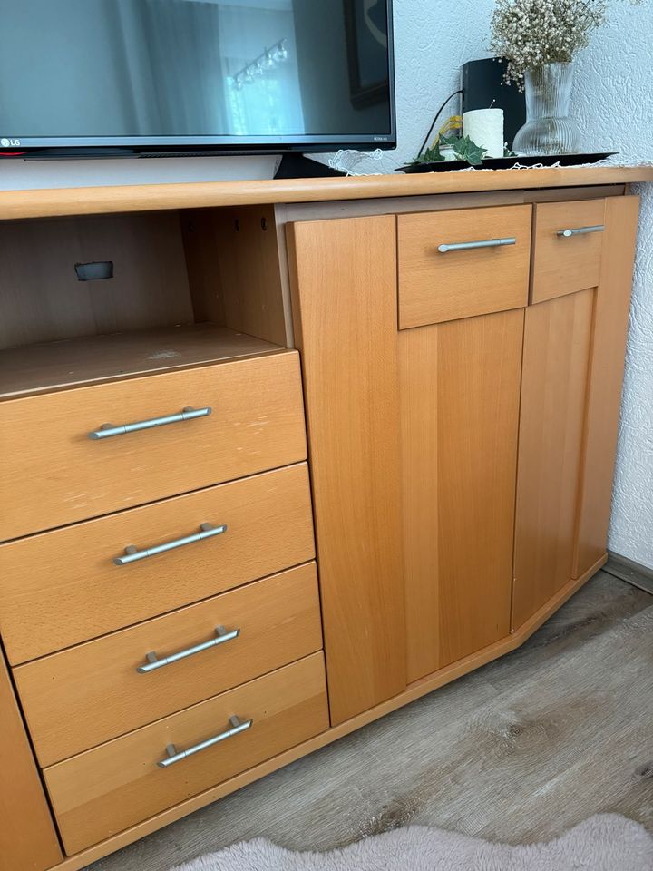 Highboard Fernsehkommode Massivholz Buche B210xH91xT47 in Kornwestheim