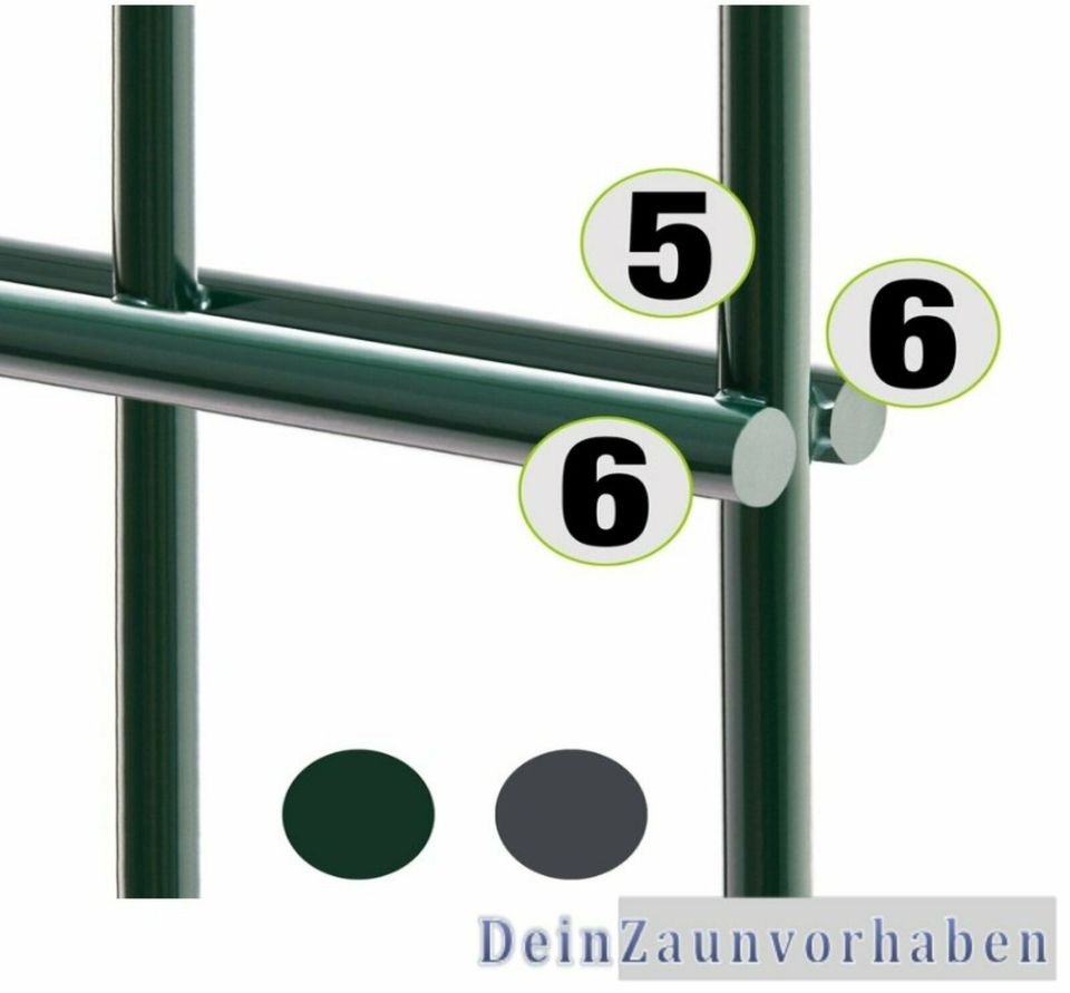 $ JUBILÄUMSAKTION 20m $ Doppelstabmattenzaun Gartenzaun Zaun Set in Halver