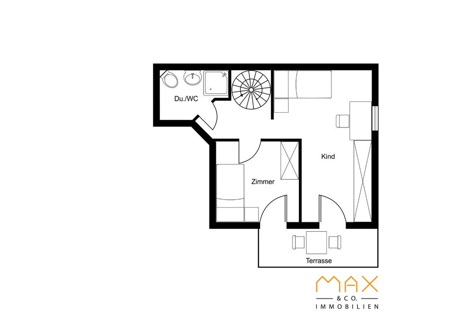 Maisonette-Wohnung umgeben von Weinfeldern - Provisionsfrei in Vendersheim