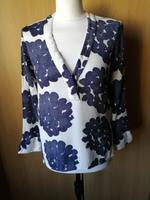 H&M L.O.G.G. Bluse Hemd weiß, blaue Blumen, 7/8 Arme Gr. Bayern - Ebermannstadt Vorschau