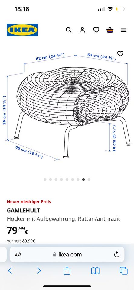 IKEA - Hocker mit Aufbewahrung in München