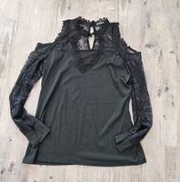 OFF SHOULDER Materialmix Shirt Spitze Größe 38/40 schwarz neu Nordrhein-Westfalen - Hemer Vorschau