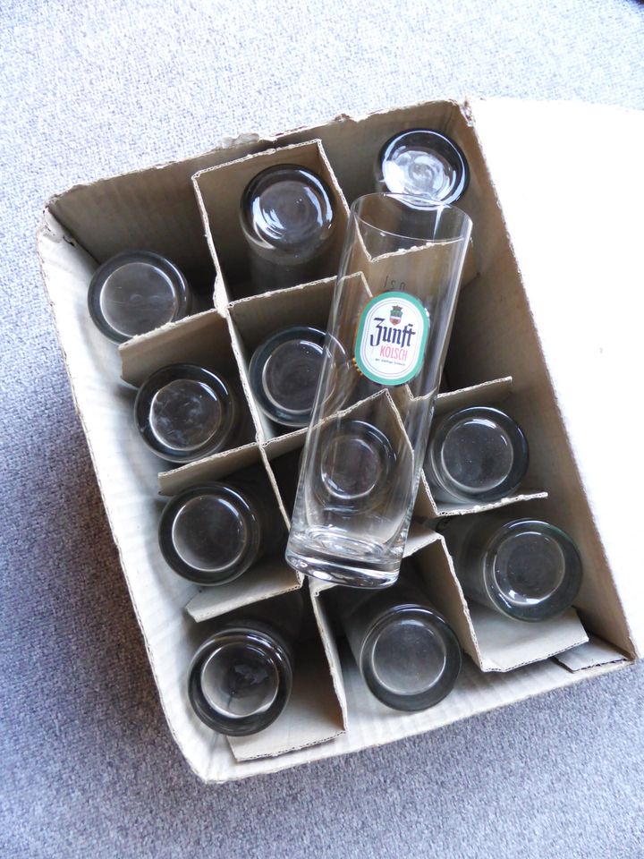 12 Zunft Kölsch Gläser gebraucht. in Gummersbach