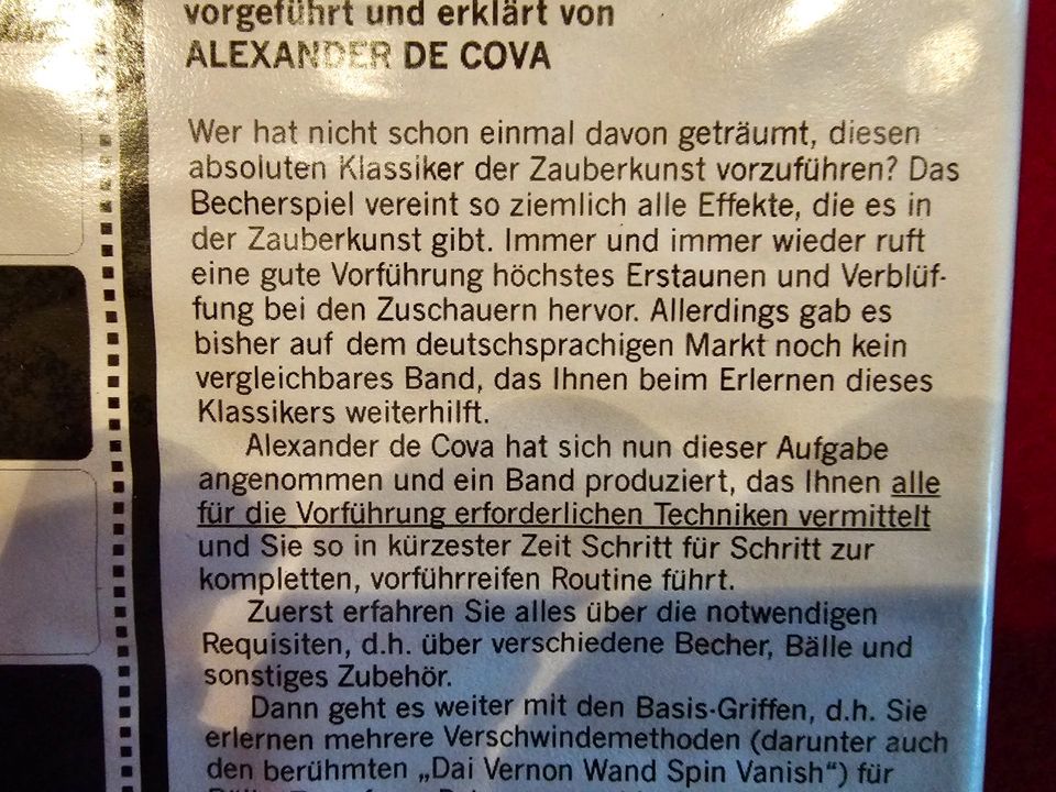 Alexander de Cova, Zaubertricks auf Video in Heilsbronn