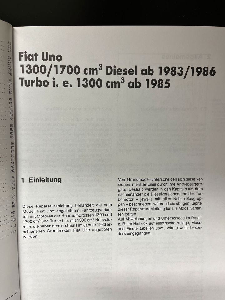 Fiat UNO Turbo/Diesel Reparatur Anleitung in Schwarzenbek