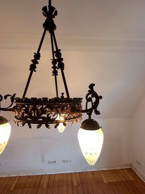 Leuchter Lüster Deckenlampe Eisen antik in Bonn