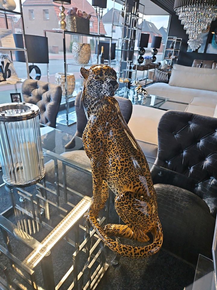 Designer Skulptur Leopard Figur Dekoration in Nordhorn