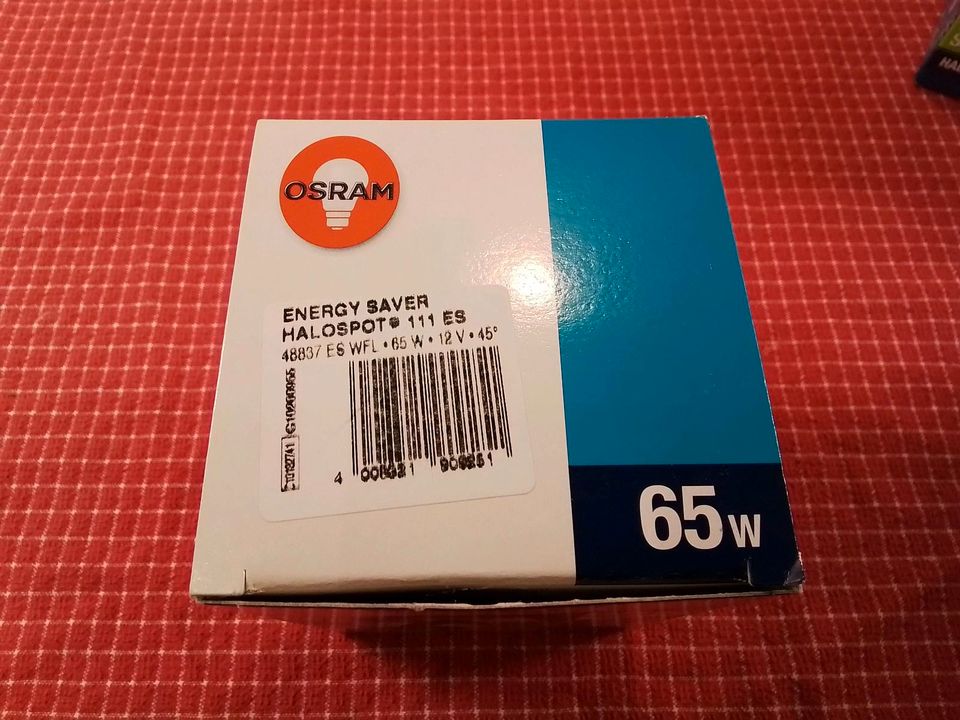 Stückpreis Osram Halospot 111 ES 48837 WFL 65W 12V 45° G53 Neu in Lüdenscheid