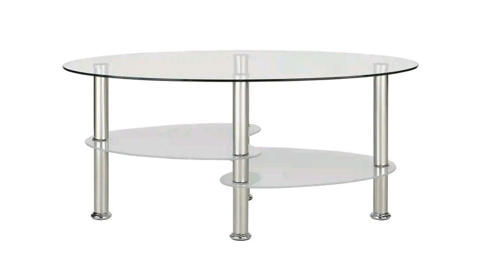 Schöner ovaler Glastisch Tisch Couchtisch Schaut mal! in Kiel