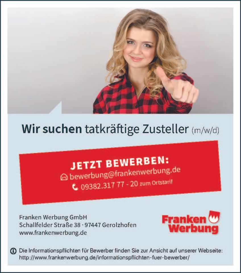 Zusteller(m/w/d) für Emskirchen 5 gesucht! in Emskirchen