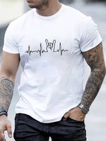Herren-T-Shirt mit Rockhand-Print, Elastisches Kurzarm XL Nordrhein-Westfalen - Moers Vorschau