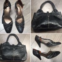 Damen Schuhe Schwarz in Gr links 40 rechts 39 mit passende Tasche Nordrhein-Westfalen - Heiligenhaus Vorschau