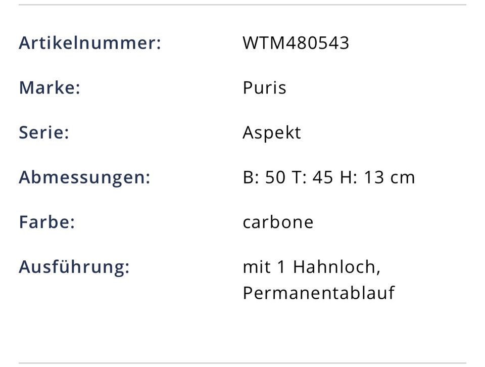 Aufsatzwaschtisch Becken in Recklinghausen