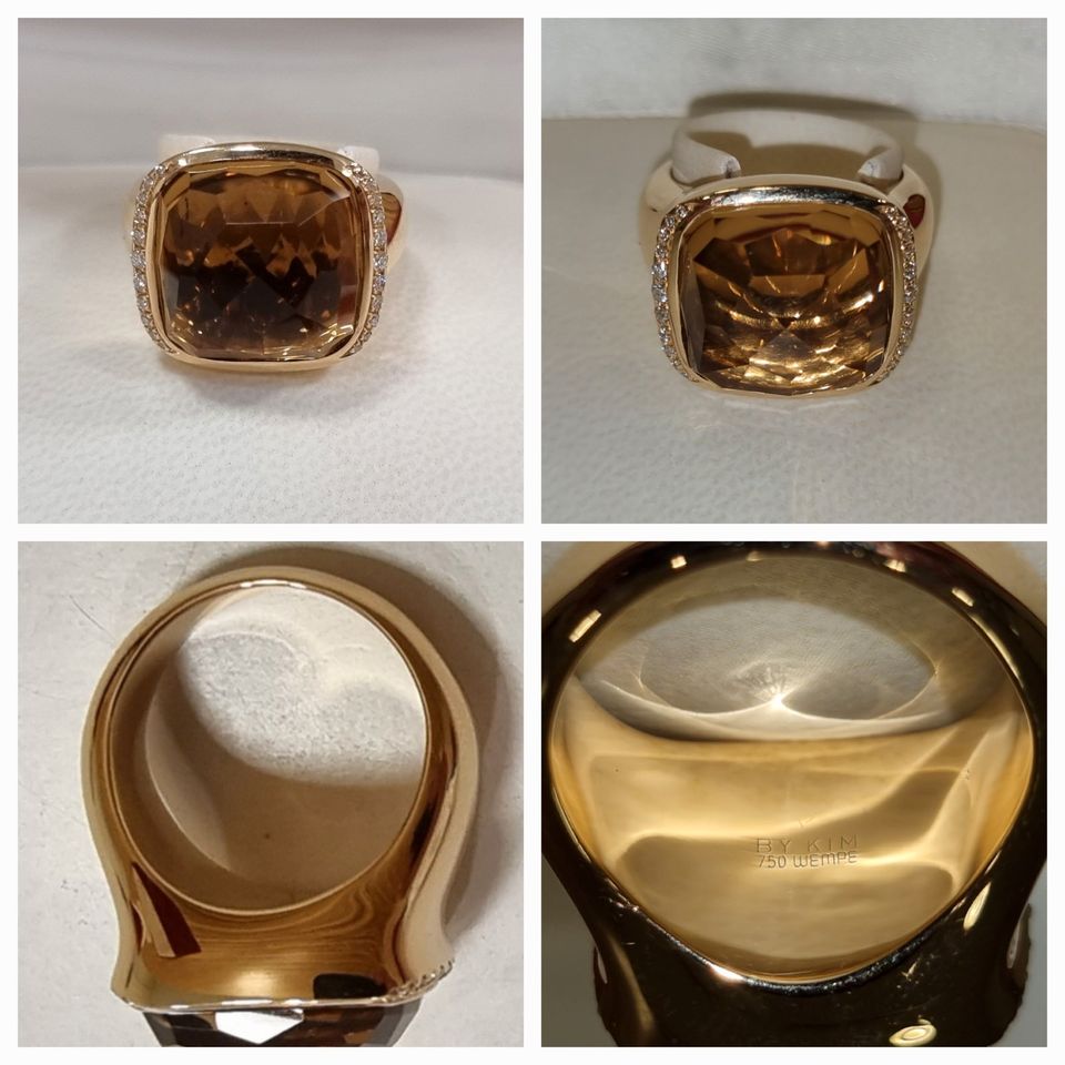 Wempe by Kim Ring Corolle mit Quarz und Brillanten 750er Rosegold in Nürnberg (Mittelfr)