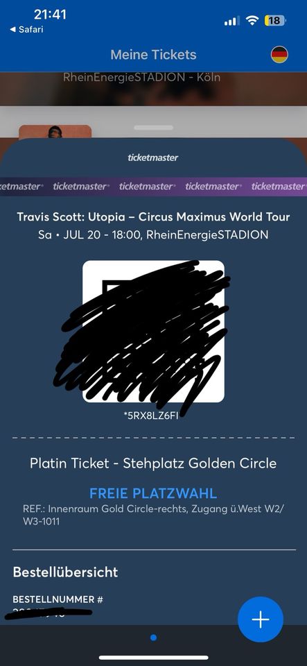 Travis Scott Golden Circle Ticket in Weng