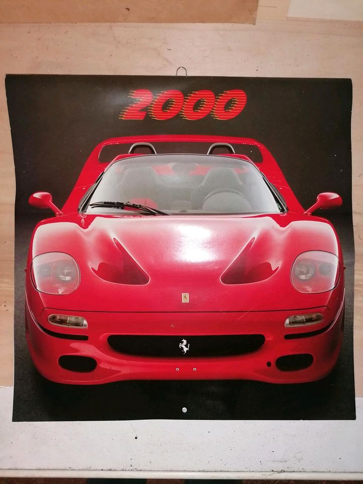 Kalender 2000 Sportwagen Ferrari Bugatti Lamborghini in Masserberg