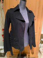 schwarze Jacke Damenjacke mit Gürtel gr. 36/38 Hessen - Wölfersheim Vorschau