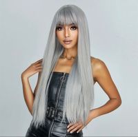 Perücke Glatt Pony Wig Cosplay Lang Haar Hochwertig Blond Grau Essen - Rüttenscheid Vorschau