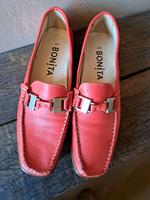 BONITA Slipper Mokassins Gr. 39 hummerrotes Leder Nordrhein-Westfalen - Herzogenrath Vorschau