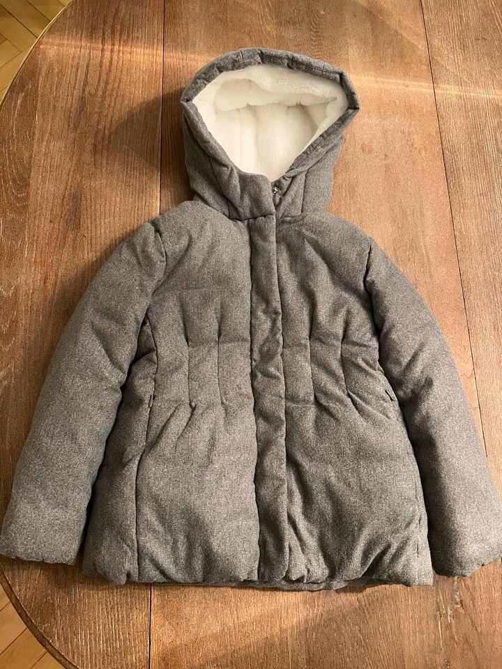 JACADI - Kuschelige Winterjacke Grau Glitzer Gr 128 in Berlin